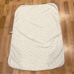 Joe Fresh Blue Polka Dot Baby Blanket Fleece White Security Lovey Boy Throw